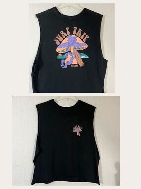 Hurley Everyday Surf Trip Cut off Black Graphic Muscle Tee